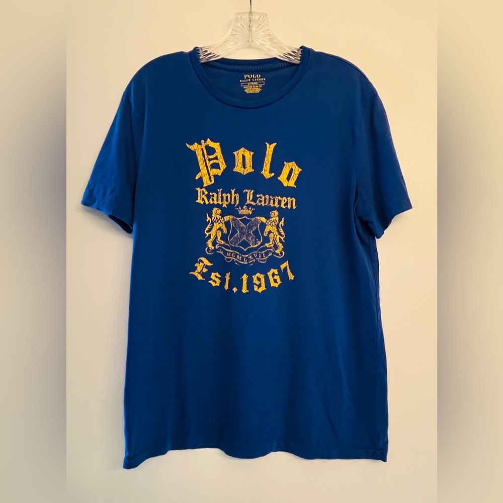 Polo Ralph Lauren  blue crewneck t-shirt with a "Polo Ralph Lauren Est. 1967"  M